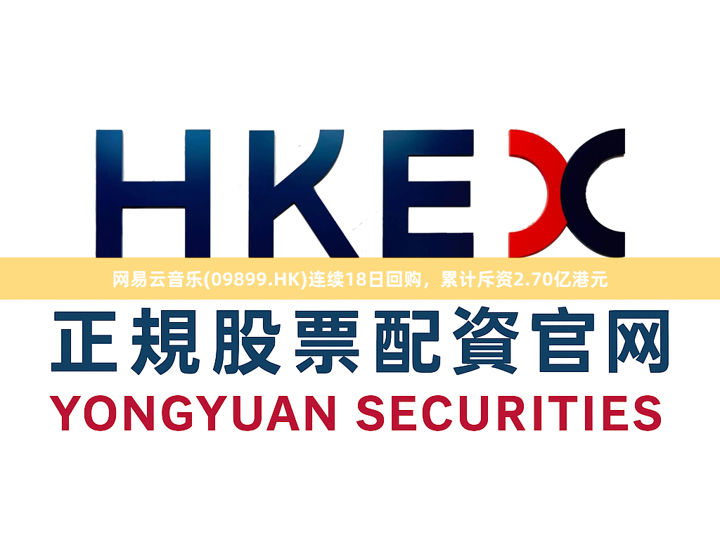 网易云音乐(09899.HK)连续18日回购，累计斥资2.70亿港元